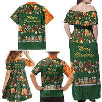 Merry Kiss My Texas Christmas Family Matching Off Shoulder Maxi Dress and Hawaiian Shirt Xmas Holiday Patterns - Wonder Print Shop