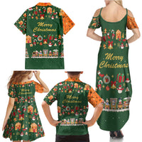 Merry Kiss My Texas Christmas Family Matching Summer Maxi Dress and Hawaiian Shirt Xmas Holiday Patterns - Wonder Print Shop