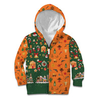 Merry Kiss My Texas Christmas Kid Hoodie Xmas Holiday Patterns - Wonder Print Shop