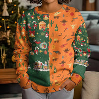 Merry Kiss My Texas Christmas Kid Ugly Christmas Sweater Xmas Holiday Patterns - Wonder Print Shop