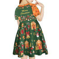 Merry Kiss My Texas Christmas Kid Short Sleeve Dress Xmas Holiday Patterns - Wonder Print Shop