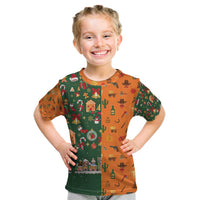 Merry Kiss My Texas Christmas Kid T Shirt Xmas Holiday Patterns - Wonder Print Shop