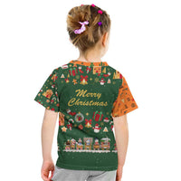 Merry Kiss My Texas Christmas Kid T Shirt Xmas Holiday Patterns - Wonder Print Shop