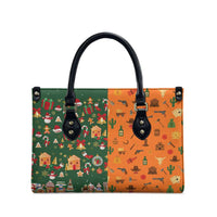 Merry Kiss My Texas Christmas Leather Bag Xmas Holiday Patterns - Wonder Print Shop