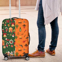 Merry Kiss My Texas Christmas Luggage Cover Xmas Holiday Patterns - Wonder Print Shop
