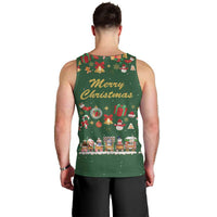 Merry Kiss My Texas Christmas Men Tank Top Xmas Holiday Patterns - Wonder Print Shop