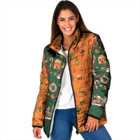 Merry Kiss My Texas Christmas Padded Jacket Xmas Holiday Patterns - Wonder Print Shop
