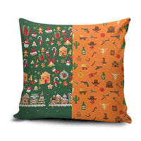 Merry Kiss My Texas Christmas Pillow Cover Xmas Holiday Patterns - Wonder Print Shop