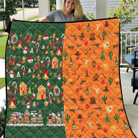 Merry Kiss My Texas Christmas Quilt Xmas Holiday Patterns - Wonder Print Shop