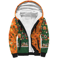 Merry Kiss My Texas Christmas Sherpa Hoodie Xmas Holiday Patterns - Wonder Print Shop