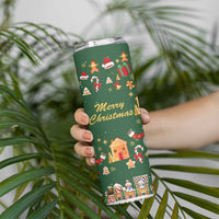 Merry Kiss My Texas Christmas Skinny Tumbler Xmas Holiday Patterns - Wonder Print Shop