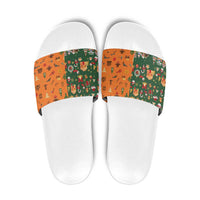 Merry Kiss My Texas Christmas Slide Sandals Xmas Holiday Patterns - Wonder Print Shop