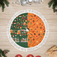 Merry Kiss My Texas Christmas Tree Skirt Xmas Holiday Patterns - Wonder Print Shop
