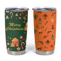 Merry Kiss My Texas Christmas Tumbler Cup Xmas Holiday Patterns - Wonder Print Shop
