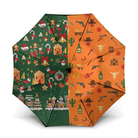Merry Kiss My Texas Christmas Umbrella Xmas Holiday Patterns - Wonder Print Shop