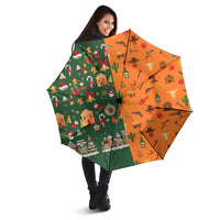 Merry Kiss My Texas Christmas Umbrella Xmas Holiday Patterns - Wonder Print Shop