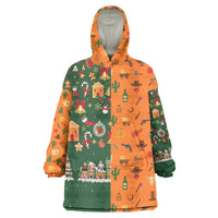 Merry Kiss My Texas Christmas Wearable Blanket Hoodie Xmas Holiday Patterns - Wonder Print Shop