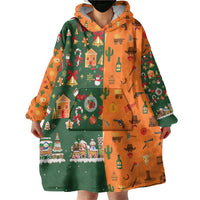 Merry Kiss My Texas Christmas Wearable Blanket Hoodie Xmas Holiday Patterns - Wonder Print Shop