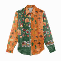 Merry Kiss My Texas Christmas Women Casual Shirt Xmas Holiday Patterns - Wonder Print Shop