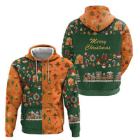 Merry Kiss My Texas Christmas Zip Hoodie Xmas Holiday Patterns - Wonder Print Shop