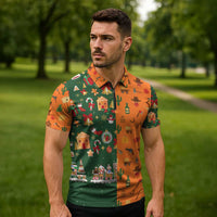 Merry Kiss My Texas Christmas Zipper Polo Shirt Xmas Holiday Patterns - Wonder Print Shop