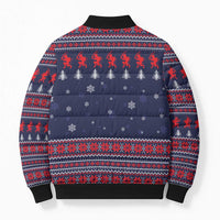 Merry Krampus Christmas Bomber Puffer Jacket Xmas Holiday Patterns - Wonder Print Shop