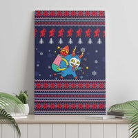 Merry Krampus Christmas Canvas Wall Art Xmas Holiday Patterns - Wonder Print Shop