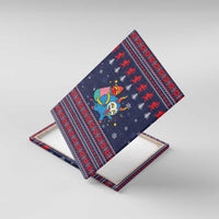 Merry Krampus Christmas Canvas Wall Art Xmas Holiday Patterns - Wonder Print Shop