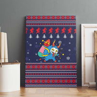 Merry Krampus Christmas Canvas Wall Art Xmas Holiday Patterns - Wonder Print Shop