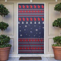 Merry Krampus Christmas Door Cover Xmas Holiday Patterns - Wonder Print Shop