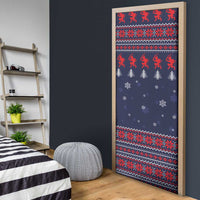 Merry Krampus Christmas Door Cover Xmas Holiday Patterns - Wonder Print Shop