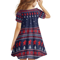 Merry Krampus Christmas Family Matching Long Sleeve Bodycon Dress and Hawaiian Shirt Xmas Holiday Patterns - Wonder Print Shop