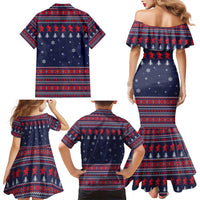 Merry Krampus Christmas Family Matching Mermaid Dress and Hawaiian Shirt Xmas Holiday Patterns - Wonder Print Shop