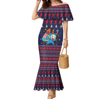 Merry Krampus Christmas Family Matching Mermaid Dress and Hawaiian Shirt Xmas Holiday Patterns - Wonder Print Shop