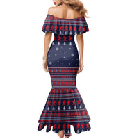 Merry Krampus Christmas Family Matching Mermaid Dress and Hawaiian Shirt Xmas Holiday Patterns - Wonder Print Shop