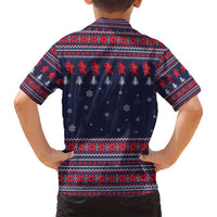 Merry Krampus Christmas Family Matching Off Shoulder Maxi Dress and Hawaiian Shirt Xmas Holiday Patterns - Wonder Print Shop