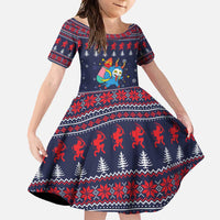 Merry Krampus Christmas Family Matching Summer Maxi Dress and Hawaiian Shirt Xmas Holiday Patterns - Wonder Print Shop