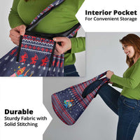 Merry Krampus Christmas Grocery Bag Xmas Holiday Patterns - Wonder Print Shop