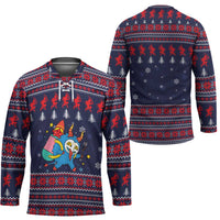 Merry Krampus Christmas Hockey Jersey Xmas Holiday Patterns - Wonder Print Shop