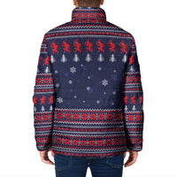 Merry Krampus Christmas Padded Jacket Xmas Holiday Patterns - Wonder Print Shop