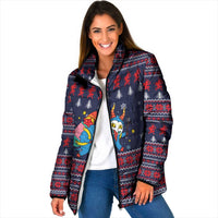 Merry Krampus Christmas Padded Jacket Xmas Holiday Patterns - Wonder Print Shop