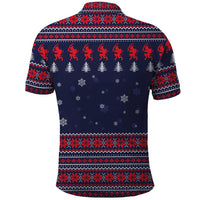 Merry Krampus Christmas Polo Shirt Xmas Holiday Patterns - Wonder Print Shop
