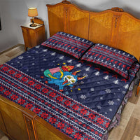 Merry Krampus Christmas Quilt Bed Set Xmas Holiday Patterns - Wonder Print Shop
