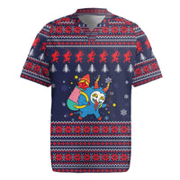 Merry Krampus Christmas Rugby Jersey Xmas Holiday Patterns - Wonder Print Shop