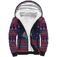 Merry Krampus Christmas Sherpa Hoodie Xmas Holiday Patterns - Wonder Print Shop