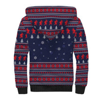 Merry Krampus Christmas Sherpa Hoodie Xmas Holiday Patterns - Wonder Print Shop