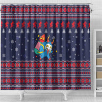 Merry Krampus Christmas Shower Curtain Xmas Holiday Patterns - Wonder Print Shop