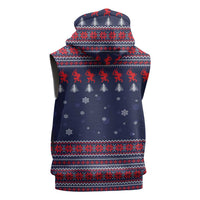 Merry Krampus Christmas Sleeveless Zip Hoodie Xmas Holiday Patterns - Wonder Print Shop