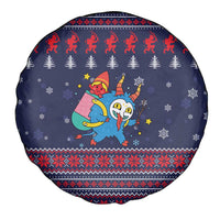 Merry Krampus Christmas Spare Tire Cover Xmas Holiday Patterns - Wonder Print Shop