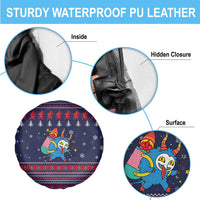 Merry Krampus Christmas Spare Tire Cover Xmas Holiday Patterns - Wonder Print Shop